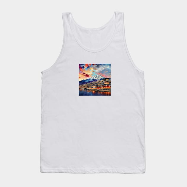 Japan Vintage Mount Fuji Tank Top by Flowering Away